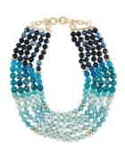 Multi-strand Necklace, Blue/multi
