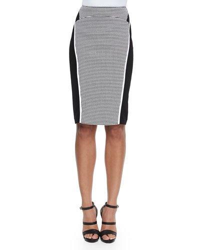 Omega Grid-print Paneled Pencil