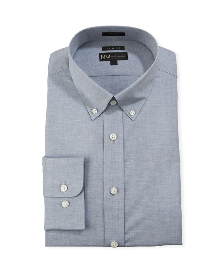 Men's Trim-fit Solid Dress