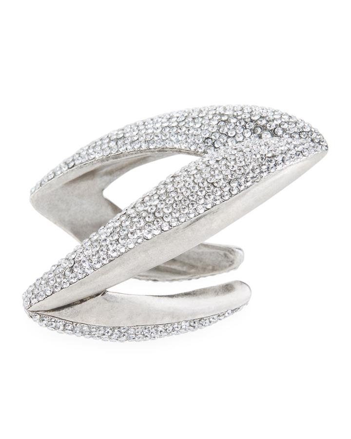 Pave Smoking V Manchette Bracelet
