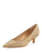 Poco Tweed Kitten-heel Pump, Tan