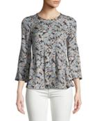 Bijou Floral-silk Blouse
