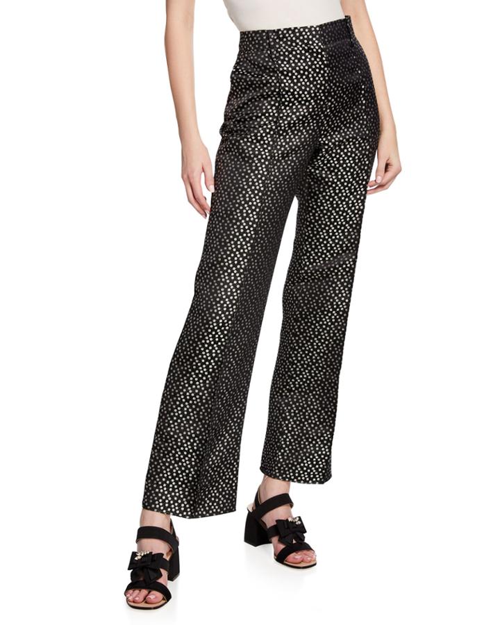 Daisy Embroidered Wide-leg
