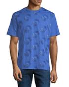 Men's Embroidered Wave Cotton T-shirt