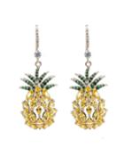 Pineapple Cubic Zirconia Drop Earrings