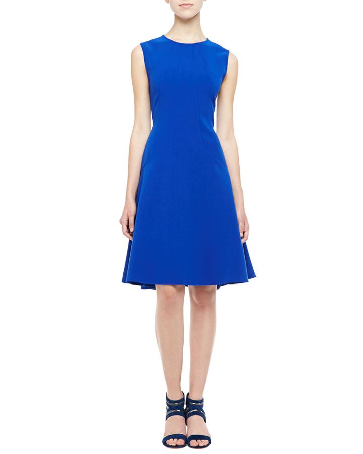 Sophia Seamed Drop Waist Dress, Citrine
