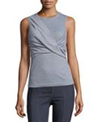 Kierre Twisted-front Ribbed Tank Top