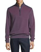 Pullover Half-zip Jacket, Purple