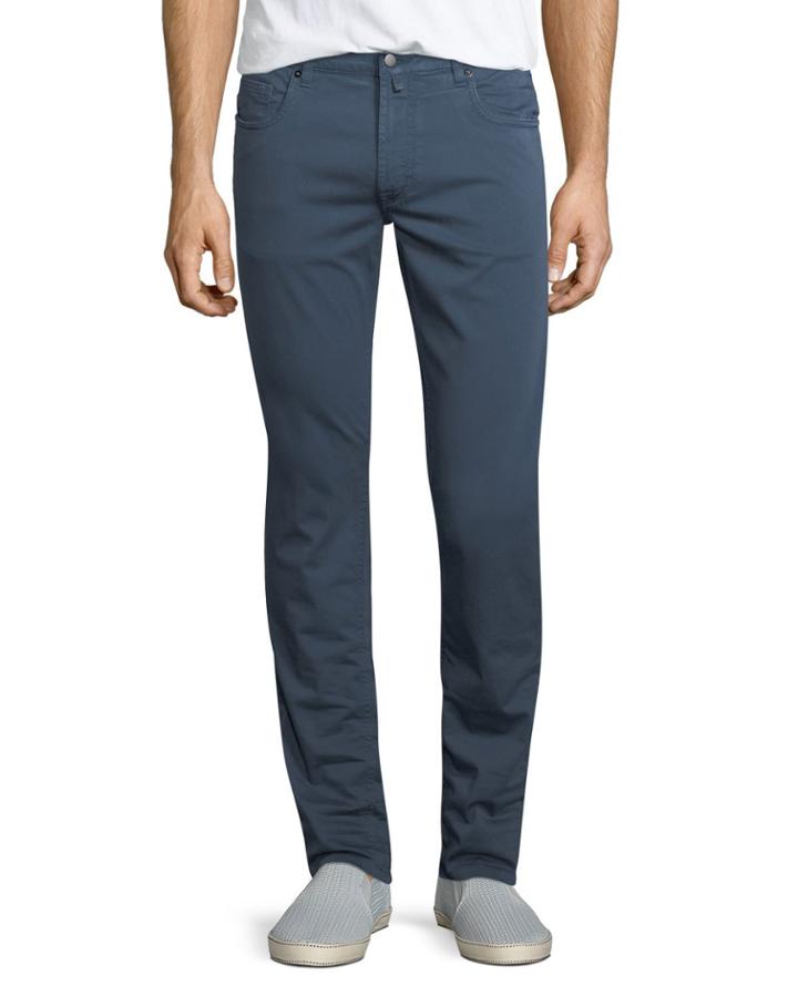 Stretch-cotton Five-pocket Pants, Dark Gray