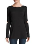 Sleeve-cutout Knit Top