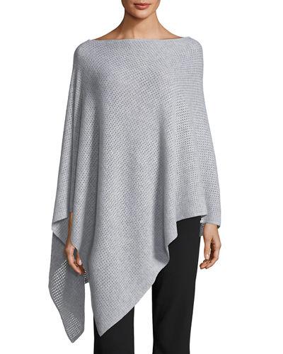 Cashmere Asymmetric-hem Poncho