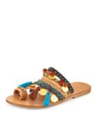 Marrakech Embroidered Coin Sandal