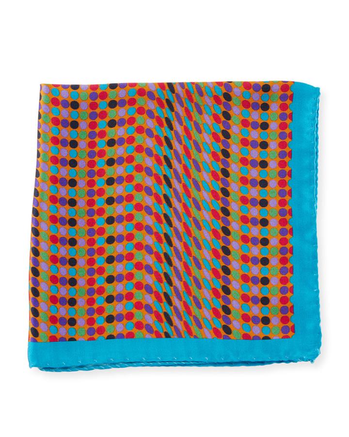 Multicolor Polka-dot Silk Pocket
