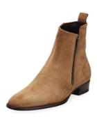 Wyatt 30 Side-zip Suede Ankle Boot