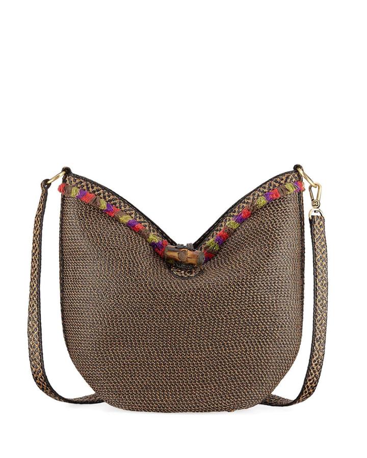 Frida Straw Fringe-trim Bag