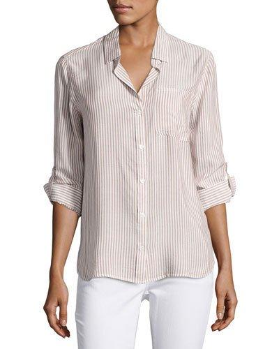 Elisa Tab-sleeve Button-down Top