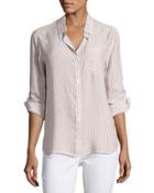 Elisa Tab-sleeve Button-down Top