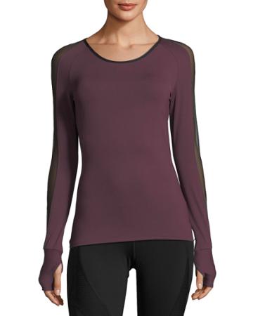 Bolt Scoop-neck Long-sleeve Running Top With