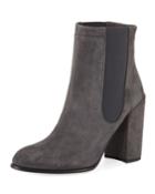 Sidemove Calfskin Suede Ankle Bootie