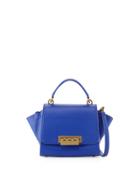 Eartha Leather Mini Crossbody Bag, Cobalt