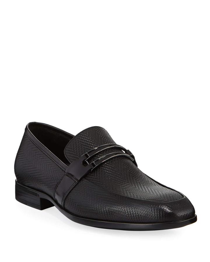Men's Herringbone Leather Buckle