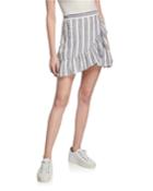 Ruby Striped Mini Ruffle Wrap