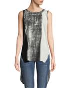 Go Chase Your Tail Sleeveless Printed Blouse