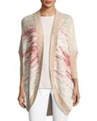 Ombre Textured Jacquard Knit Cardigan