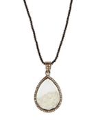 White Topaz, Diamond & Spinel Shaky Pendant Necklace