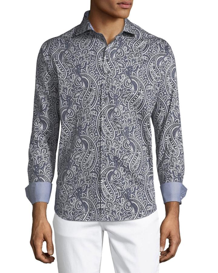 Men's Shaped-fit Paisley