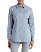 Brody Striped Long-sleeve Top, Blue