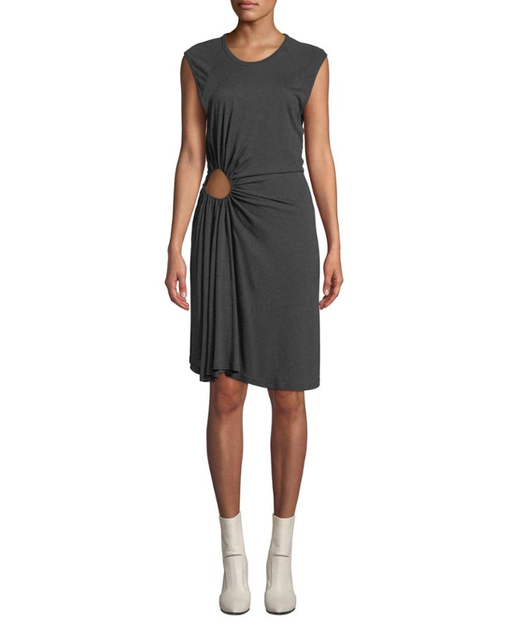 Hartwell Sleeveless Side-cutout Ruched Dress