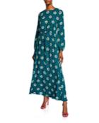 Mary Floral Drawstring A-line Dress