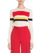 Crewneck Long-sleeve Multi-striped
