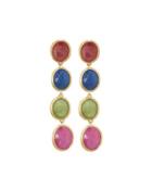 Siviglia 18k Multicolor Sapphire Linear Multi-drop Earrings
