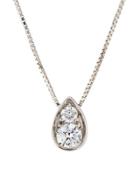 18k Diamond Rain Teardrop Pendant Necklace