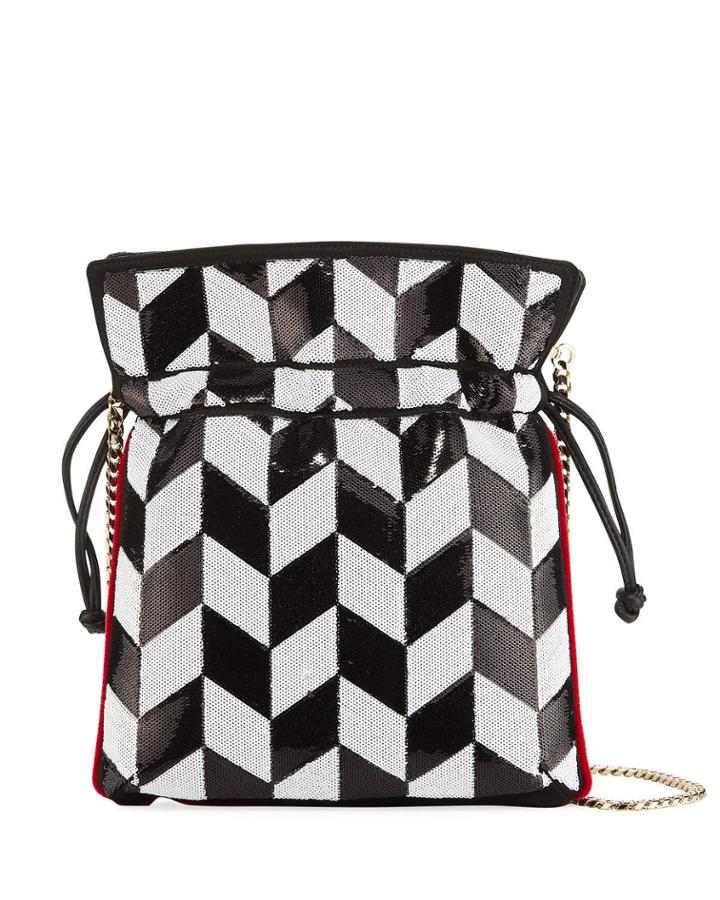 Trilly Tiles Sequined Crossbody Bag