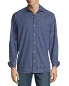 Men's Long-sleeve Check Woven