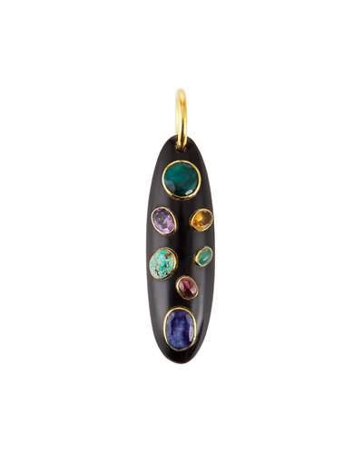 Machozi Dark Horn & Mixed Gem Pendant