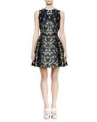 Sleeveless Fit-&-flare Floral-print Dress