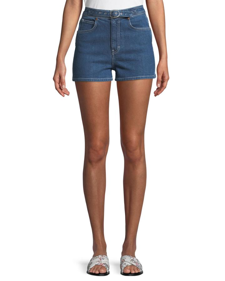 Derby Belted High-waist Denim