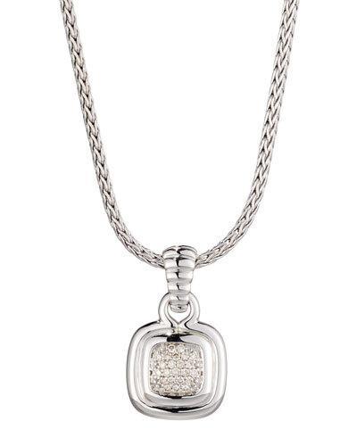 Bedeg Pave Diamond Cushion Pendant Necklace