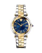 Revive 35mm 3h Two-tone Bracelet Watch With Blue Dial