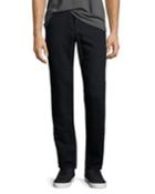 Kane Cotton-linen Straight-leg Jeans, Helio