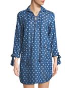 Star-print Lace-up