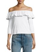 Ruffled Off-the-shoulder Top