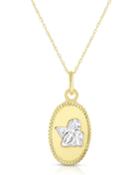 Two-tone Angel Pendant Necklace