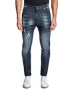 Men's Skinny Washed Denim Jeans