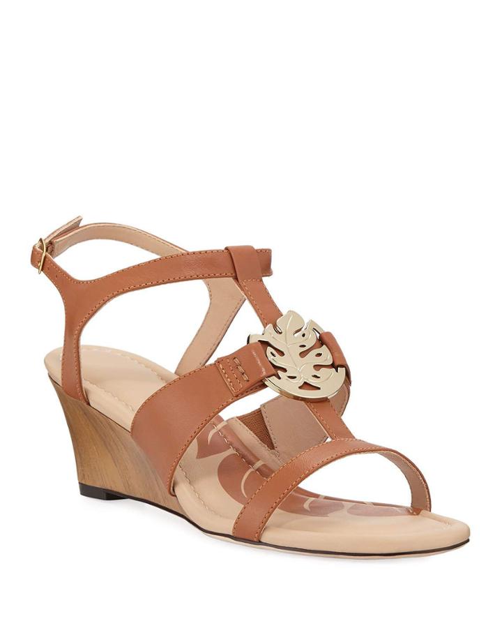 Ivy Sands Leather Wedge