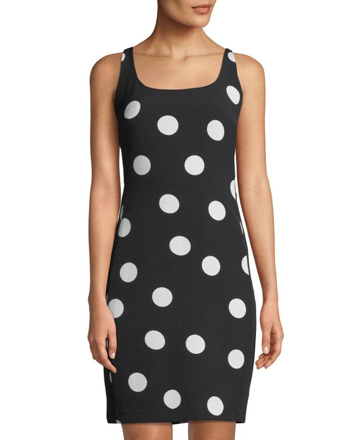 Polka-dot Square-neck